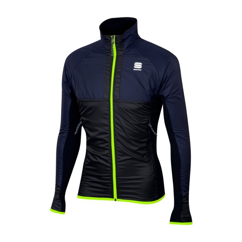 Varm jacka Sportful Cardio Wind Jacket svart-iris Varm jacka Sportful Cardio Wind Jacket svart-iris